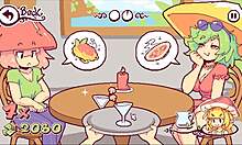 带有蘑菇主题Hentai的Futanari游戏,特色是强烈的乳房刺激和面部表情